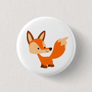 Bouton Fox de dessin sympa Badge