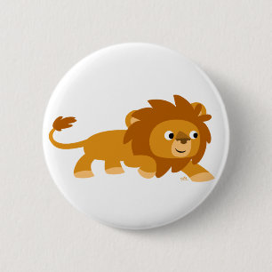 Bouton Lion de carton intelligent mignon Badge