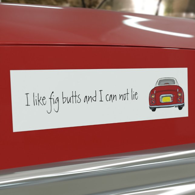 Bouton rouge amusant Figaro voiture Sticker (Do you like Red Figaro Cars and can not lie? This is the car bumper sticker just for you)