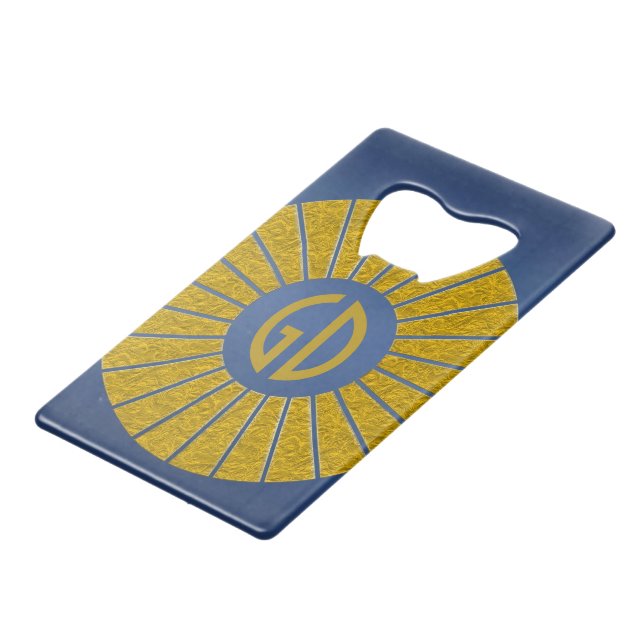 BOUTON ROUND RAYS or + votre monogramme (Devant Angle)