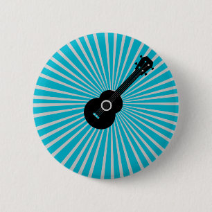 Bouton Ukulele Badge Bleu
