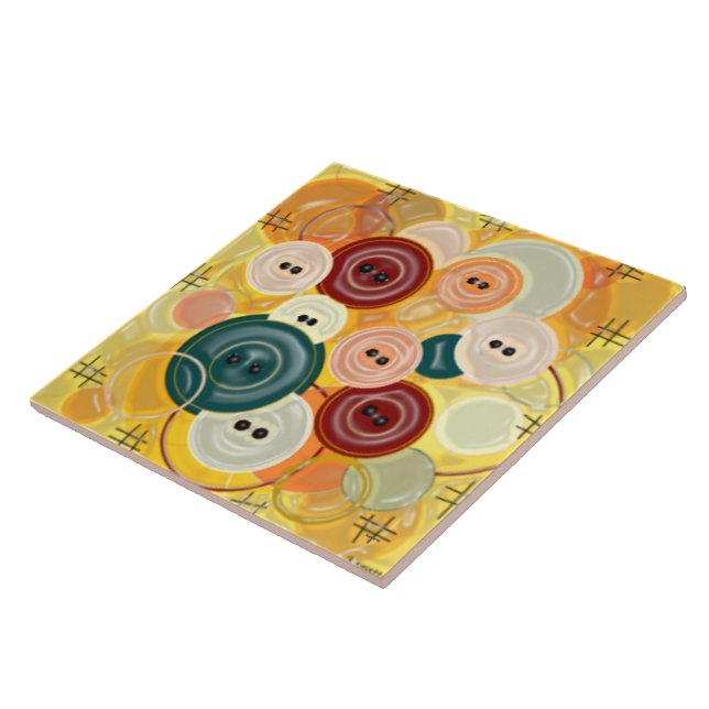 Boutons à coudre Carreaux Dimensionnels (Côté)