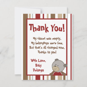 Boutons de coco à Carte de remerciements PLAT 4x5