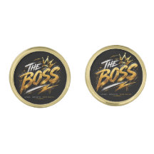 The Boss Crown – Gold Luxury Power Cufflinks 🔥