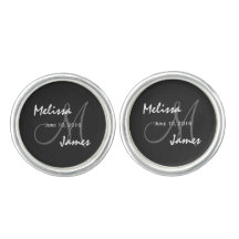 Liaisons de cuisson mariages Monogramme noir et bl