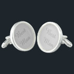 Boutons De Manchette Meilleurs liens de manchette<br><div class="desc">Liaisons de manches plaquées argent Sterling montrées en gris argent avec le texte Best Man. Customisez cet objet ou achetez tel quel.</div>