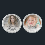 Boutons De Manchette Père de la mariée Toujours petite fille 2 Photo<br><div class="desc">Père de la mariée Soyez toujours votre petite fille 2 Photo Mariage Liens</div>