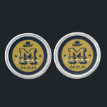 Boutons De Manchette Western Cowboy Rustic Groomsmen Nom Monogramme<br><div class="desc">Cadeaux personnalisés pour les groomsmen avec thème western cowboy. Décoré de casquette de cowboy avec police vintage occidentale. Le texte et la couleur arrière - plan sont modifiables à l'aide de l'outil de conception pour s'adapter à votre occasion. Obtenez ce cadeau de personnaliser pour les mariages, les célibataires, les fiançailles...</div>