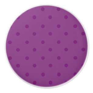 Boutons de meuble de dressing à pois violets