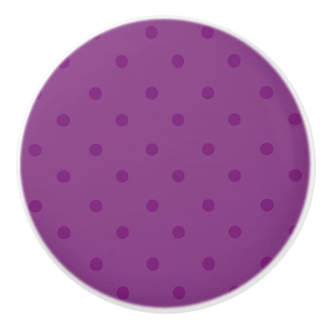Boutons de meuble de dressing à pois violets (Devant)