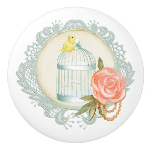 Boutons de roses en dentelle victorienne Cage à oi