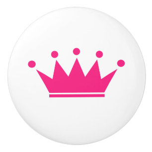 Boutons de tirage ronds couronne de princesse de c
