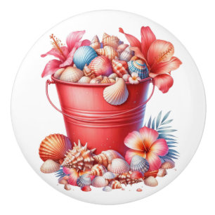 Boutons de tiroir coquillages de mer de plage - SR