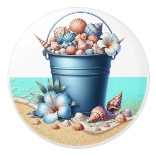 Boutons de tiroir coquillages de mer de plage - SR