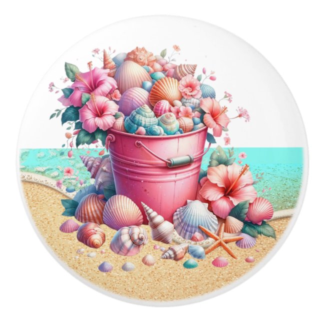 Boutons de tiroir coquillages de mer de plage - SR (Devant)