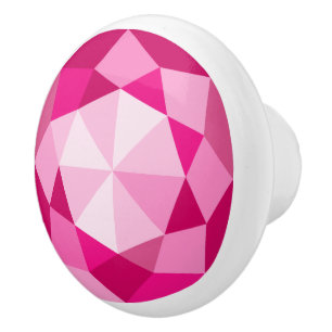 Boutons de traction en pierre de gemme rose pour l