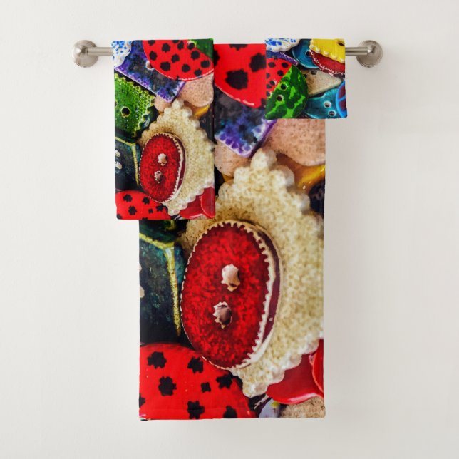 Boutons décoratifs colorés (En situation)