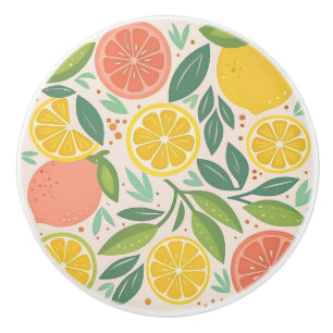Boutons décoratifs en céramique en forme de citron