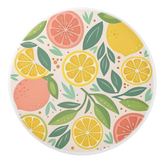 Boutons décoratifs en céramique en forme de citron (Devant)