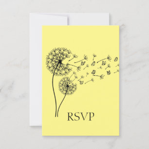 Boutons d'horloge Dandelion Personnalisé RSVP