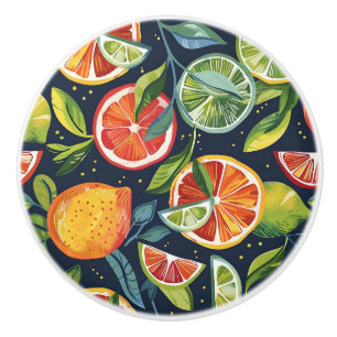 Boutons en céramique d'agrumes colorés