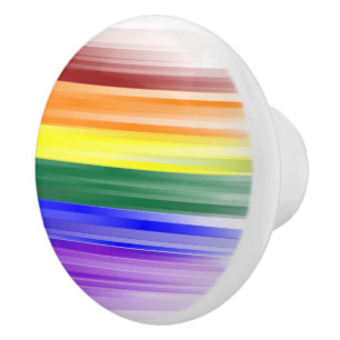 Boutons en céramique de drapeau d'arc-en-ciel