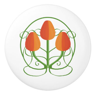 Boutons en céramique de style Art Nouveau avec tul