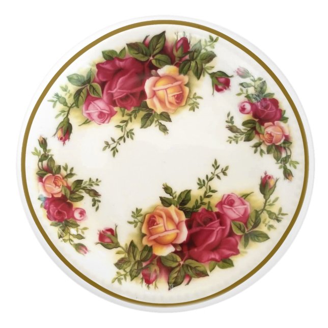 Boutons en céramique peints à la main antiques de (Devant)