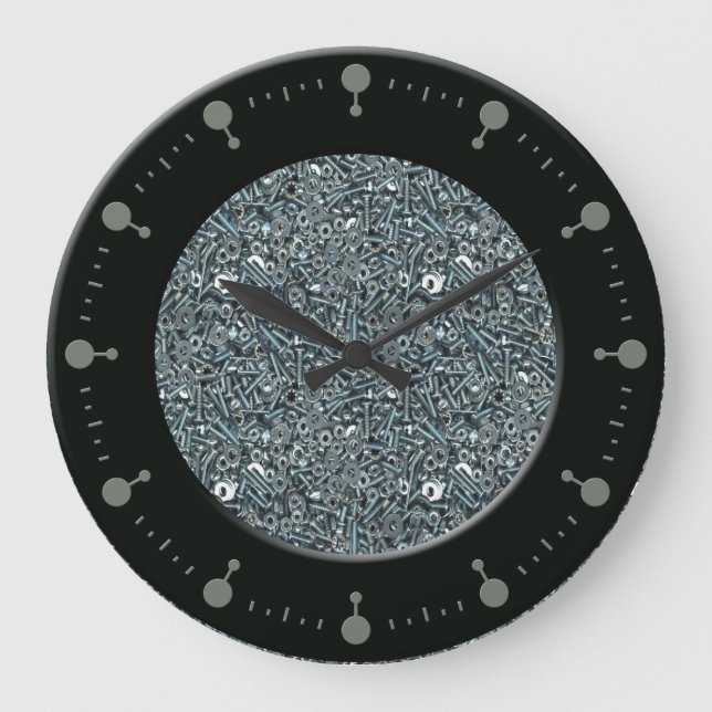 Boutons et boulons Motif Horloge murale (Recto)