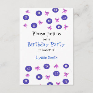 Boutons et vaches Invitation Anniversaire