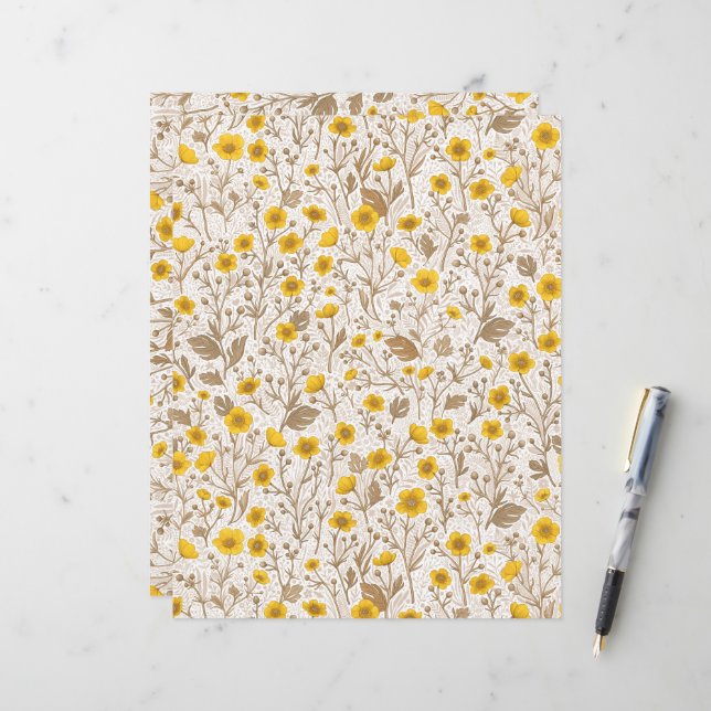 Boutons jaunes et bruns (Devant/Arrière en situation)