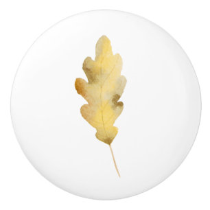 Boutons simples de tiroir de feuille de chêne