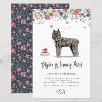 Bouvier des Flandres Chien Invitation d'anniversai