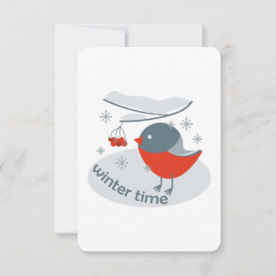 Bouvreuil d'hiver oiseau et baies rouges de sorbie