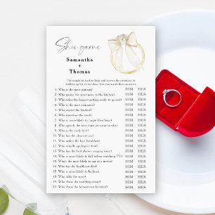 Bow and Ring Bridal douche Chaussure jeu