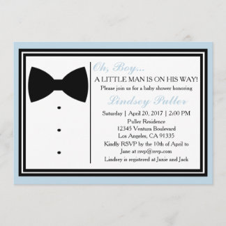 Bow Cravate Oh Boy Baby shower Invitation