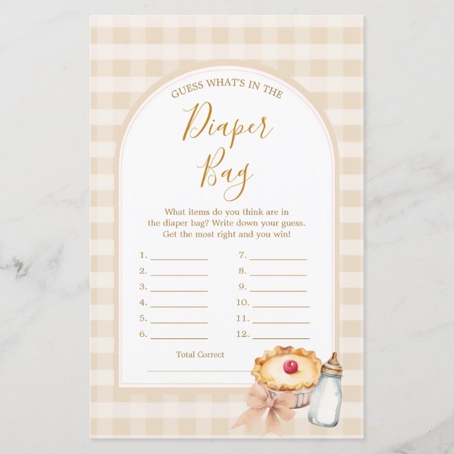 Bow Cutie Pie Pastel En vichy Qu'y a-t-il dans le  (Devant)