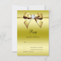Bow et ruban glamour 50e mariage RSVP