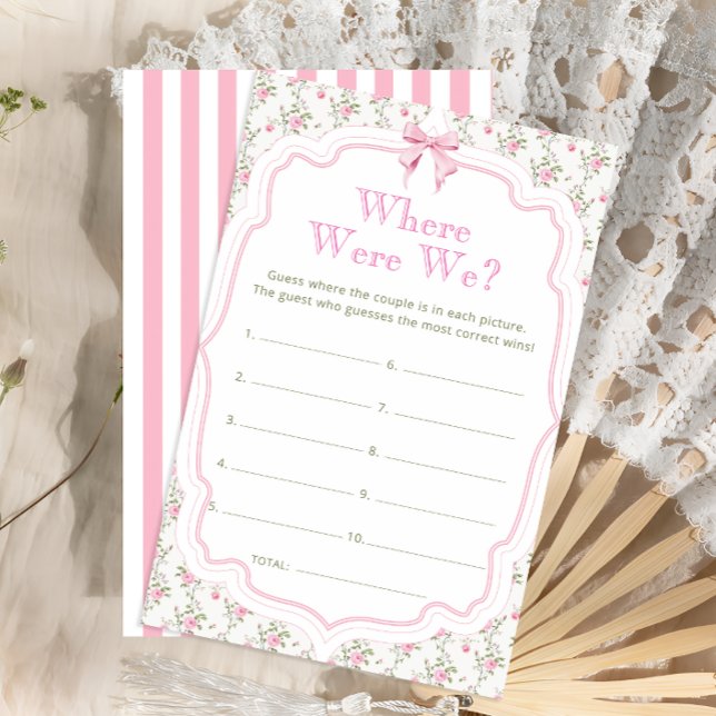 Bow Floral Où Étions-Nous Fête des mariées Jeu (Créateur téléchargé)