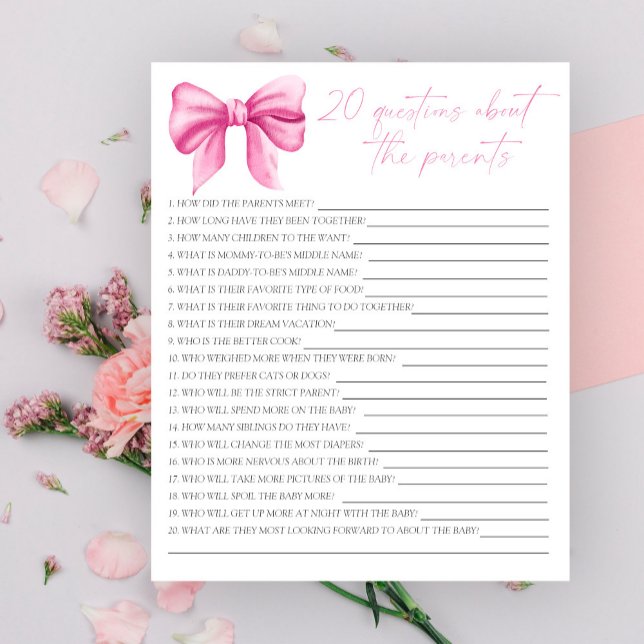 Bow - Partie | 20 questions sur les Parents (Créateur téléchargé)
