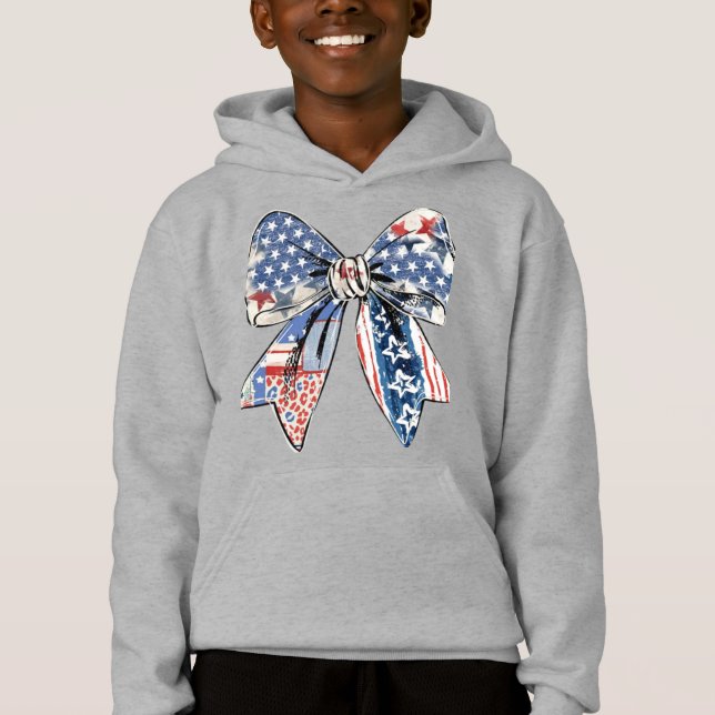 Bow Patriotique Perturbé - Etats-Unis Drapeau Desi (Devant)