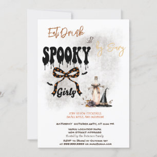 Bow Quel Casquette & Cocktail Halloween Invitation