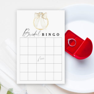 Bow & Ring Bride jeu de bingo de douche