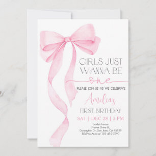 Bow rose Anniversaire Invitation Soft Pastel Ribb 