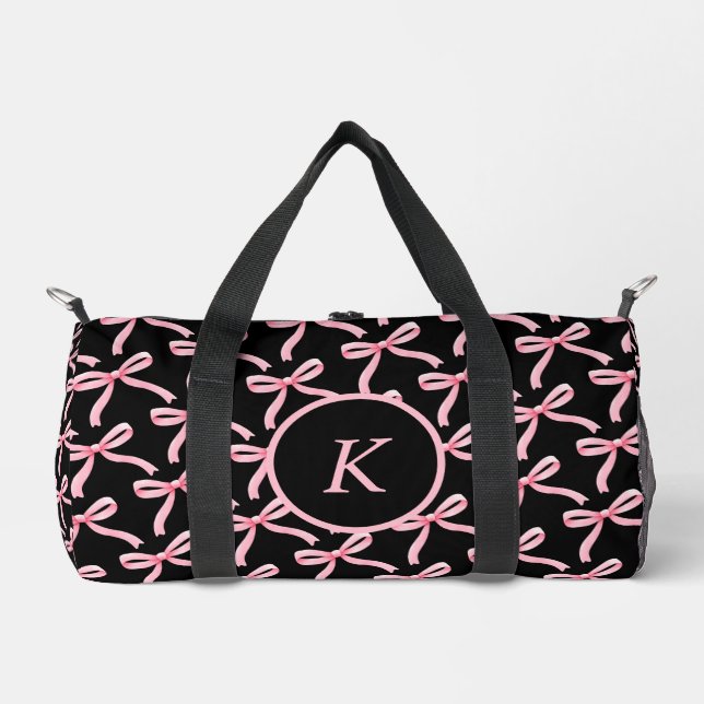Bow rose et bloc monogramme Danse Duffel sac (Recto)