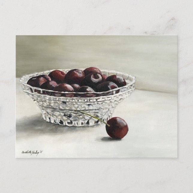 Bowl Full of Cherries Art Carte postale (Devant)