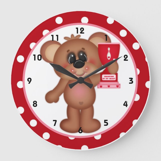 Bowl Me Over Valentine's Day Wall Horloge d5 (Recto)