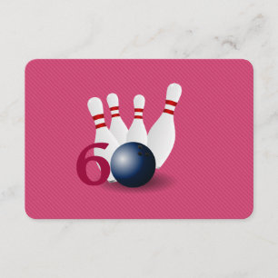 Bowling, bowler Invitation du 60e anniversaire.