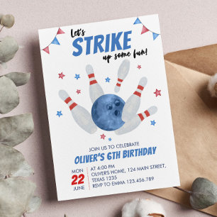 Bowling Boy Anniversaire Invitation Grève Un Peu A