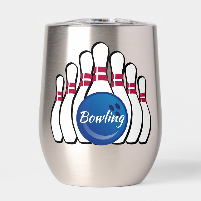 Bowling Design Vin Thermique Tumbler (Avant)